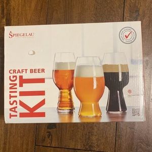 Spiegelau Craft Beer Tasting Kit, 3 Glasses, IPA, Wheat, Stout - NEW in Box